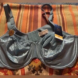 Wacoal Dusty Blue Underwire Full Coverage Bra Subtle Shine NWT 40DD UNDERWIRE